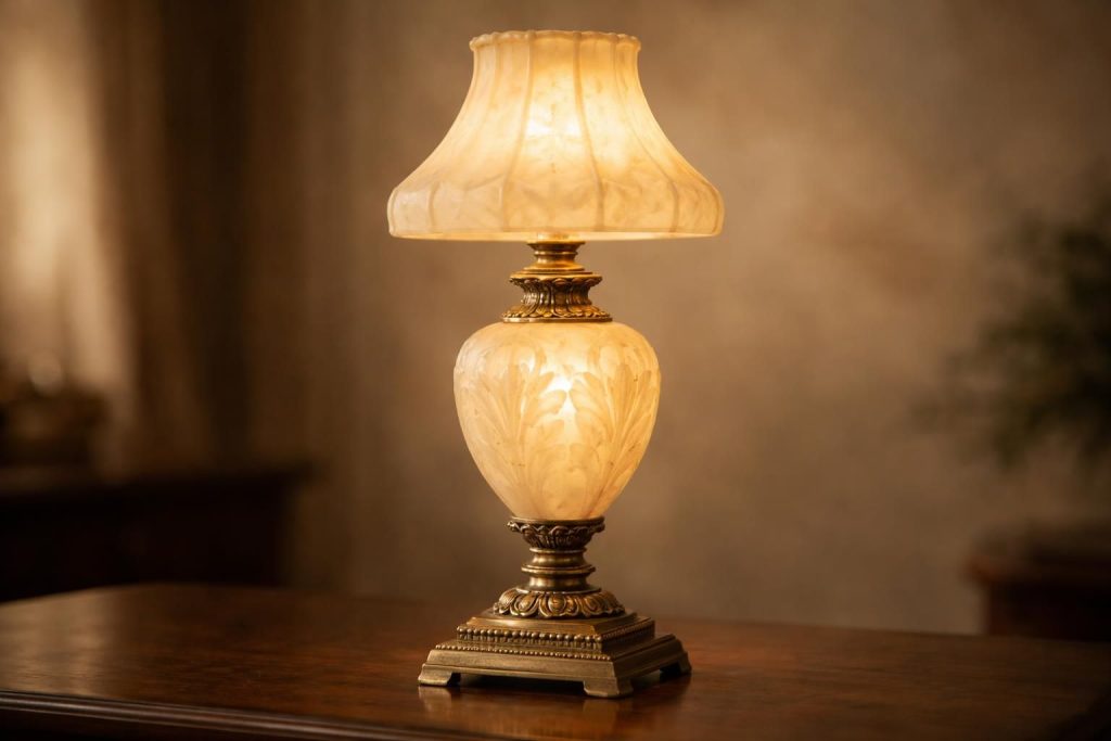 découvrez la beauté intemporelle d'une lampe en albâtre ancienne, alliant élégance et charme authentique pour sublimer votre intérieur.
