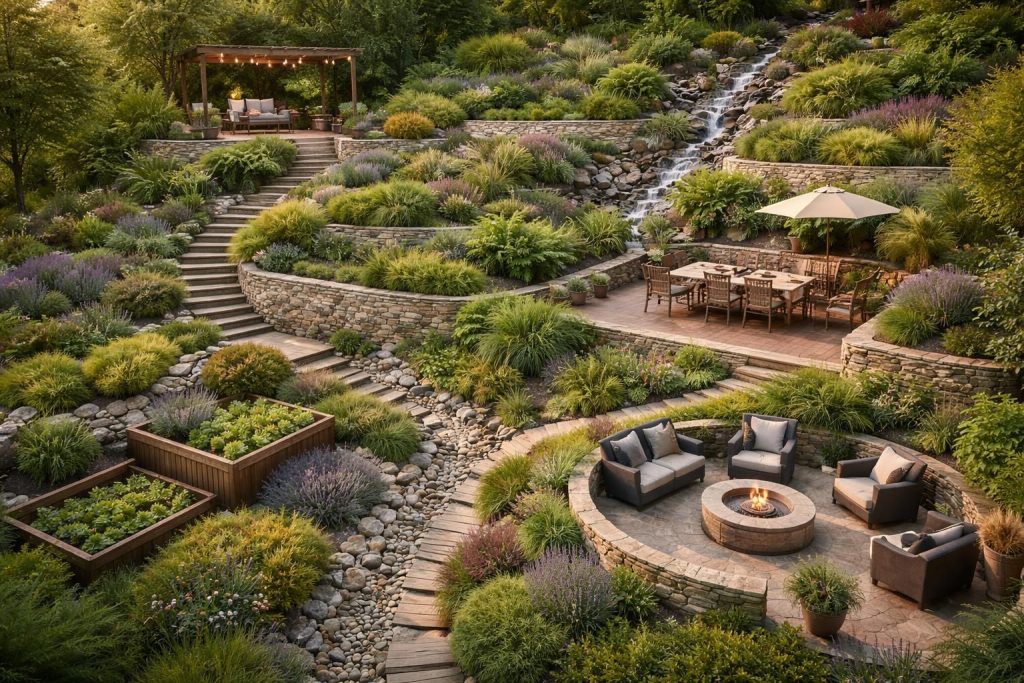 découvrez 10 idées d'aménagement pour optimiser et sublimer votre jardin en pente, en tirant parti des terrains inclinés avec créativité et praticité.