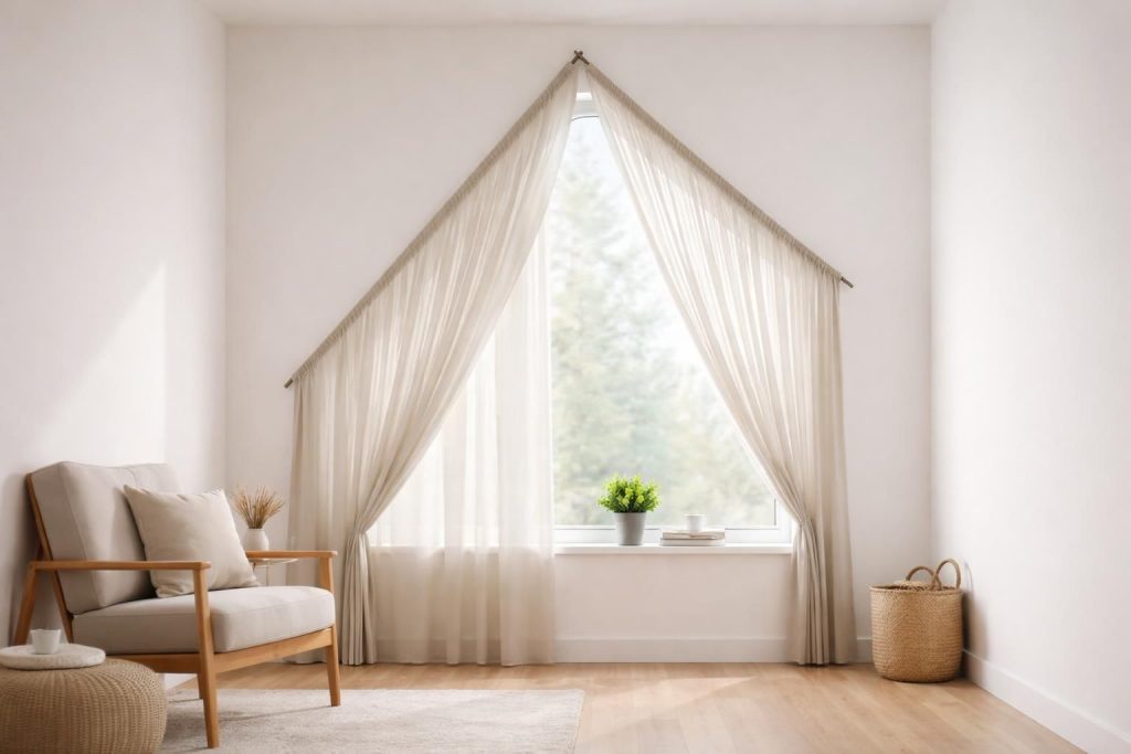 découvrez des idées et conseils pour choisir des rideaux triangulaires qui subliment vos fenêtres uniques et apportent une touche d'originalité à votre intérieur.