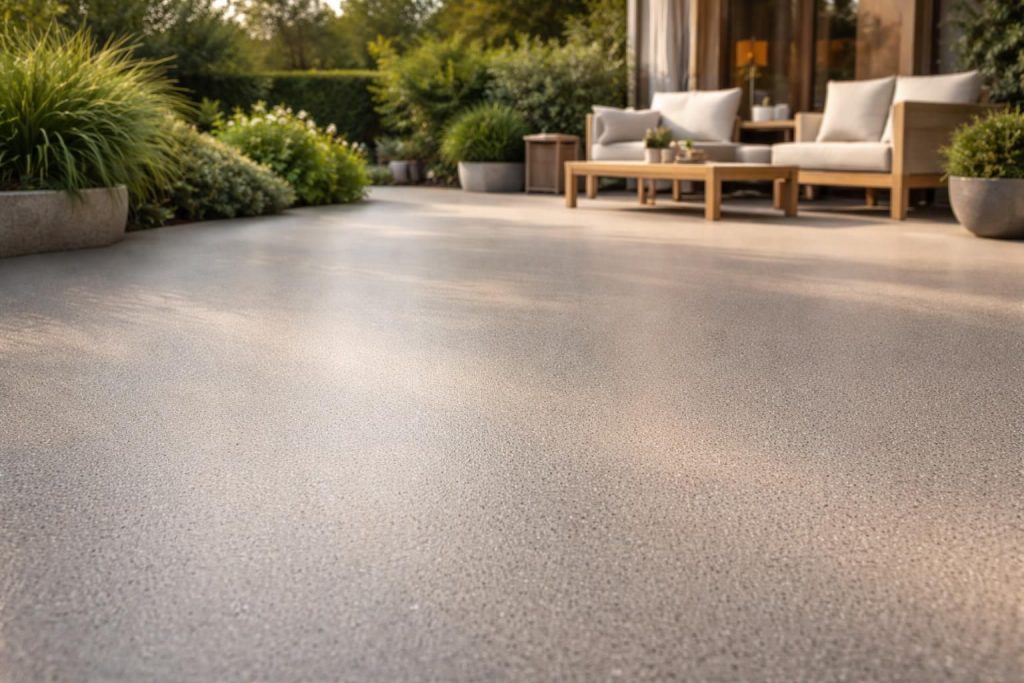 découvrez le prix au m² d'une terrasse en résine et obtenez toutes les informations pour estimer le coût de votre projet de terrasse en résine.