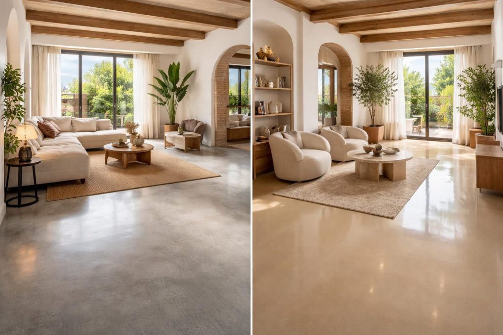 découvrez les avantages du béton ciré et du sol en résine à toulouse pour votre salon. comparez ces revêtements modernes et choisissez celui qui correspond le mieux à votre style et à vos besoins.