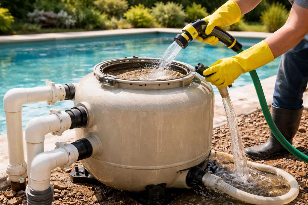 découvrez nos conseils pratiques pour le nettoyage efficace de votre filtre à sable de piscine, afin d'assurer une eau claire et saine toute la saison.